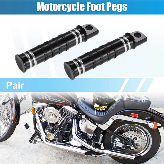 Male Footpegs Black Aluminum Alloy Foot Pegs for Harley