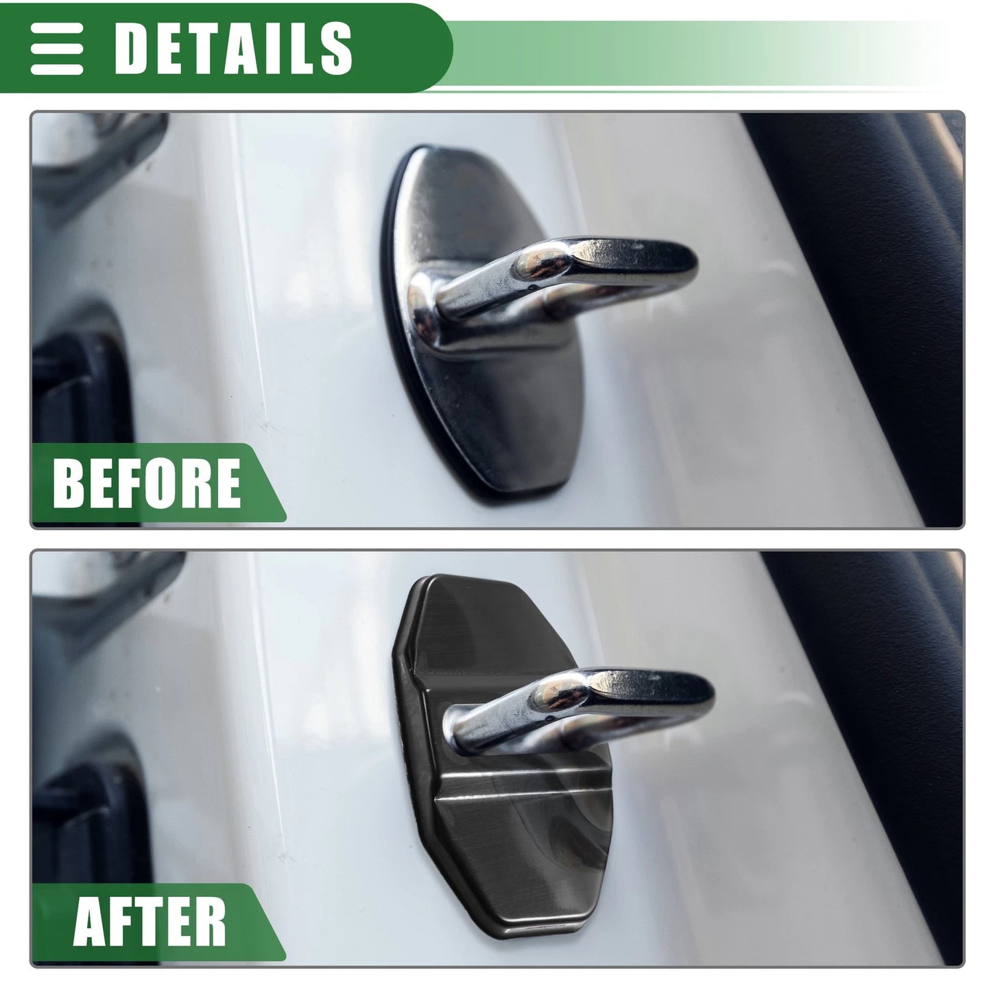 4 x Car Door Latch Lock Cover Protectors for BMW 1 Series 2 Series X5 Black