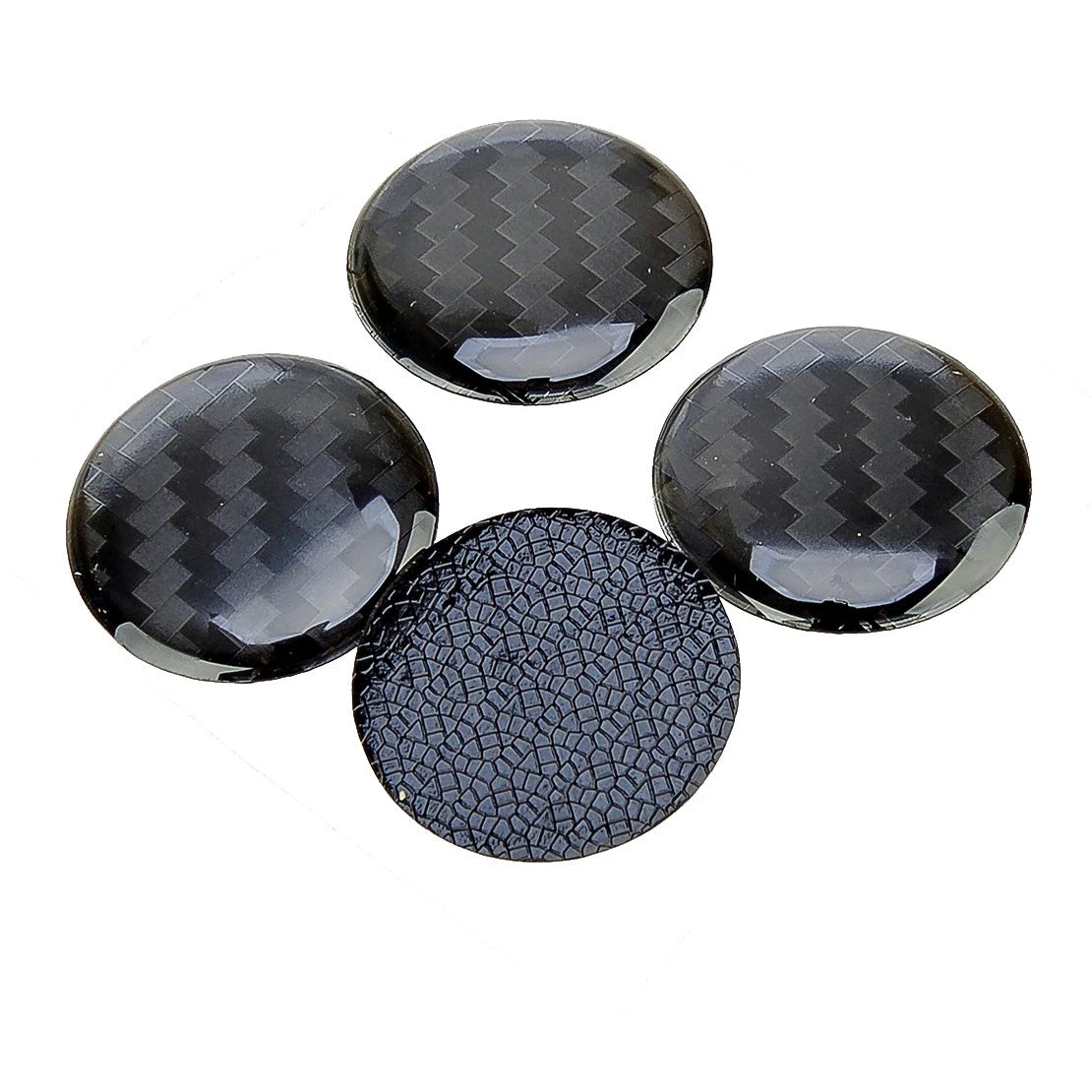 4 x Carbon Fiber Style Door Lock Keyhole Protectors for Car Exterior