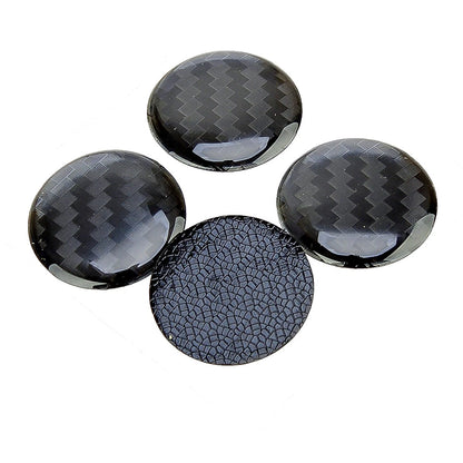 4 x Carbon Fiber Style Door Lock Keyhole Protectors for Car Exterior