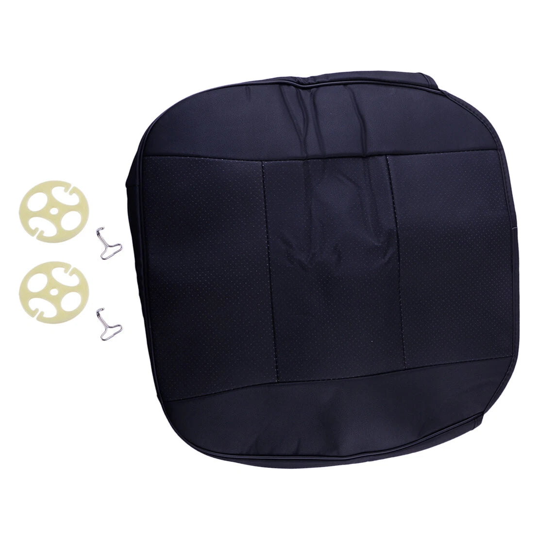 Black Front Driver Seat Button Cover Cushion Protector for Universal Fit