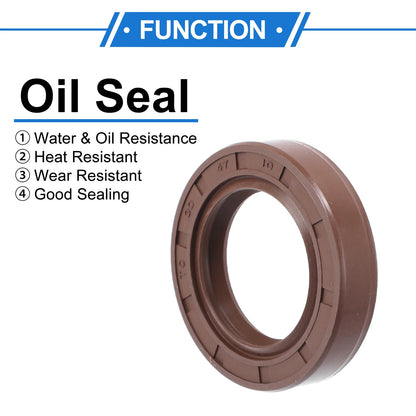 Oil Seal 30x47x10mm FKM Brown 2 x for Make Model