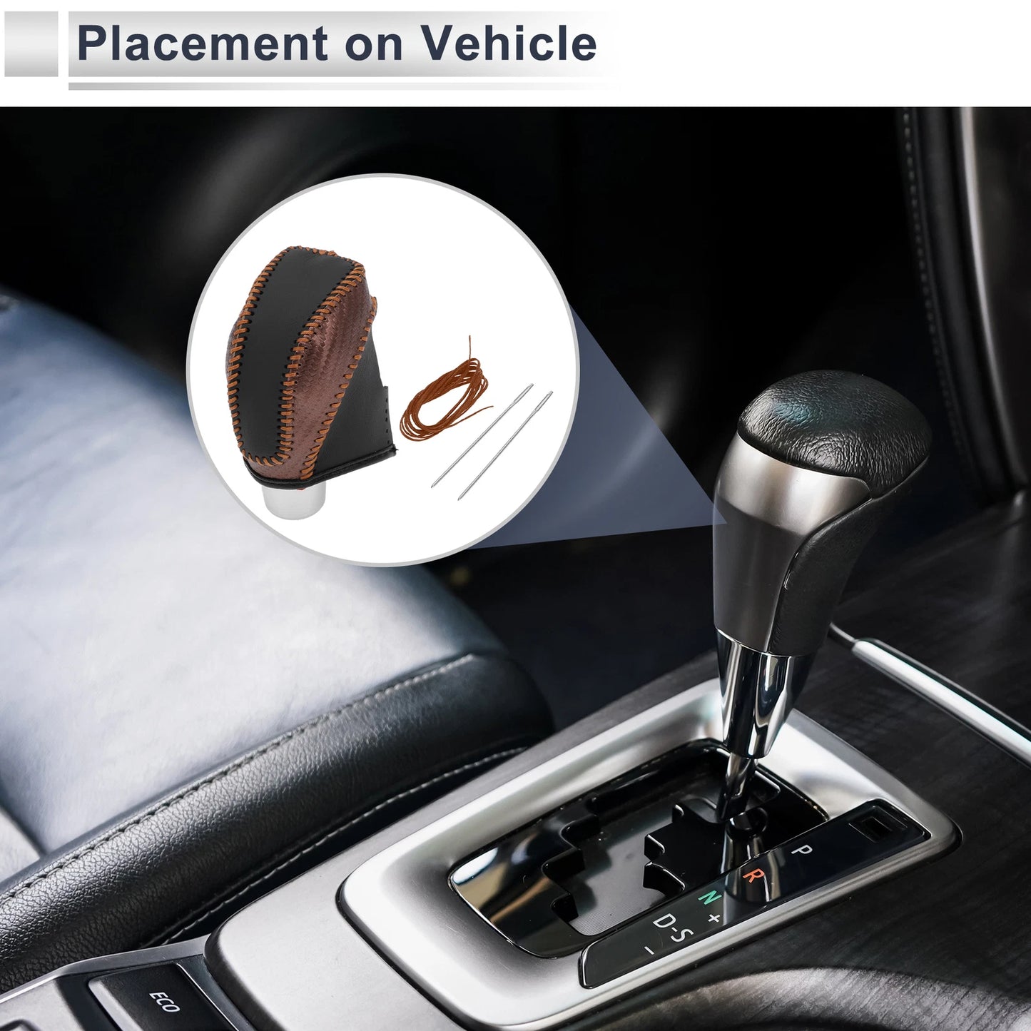 Brown Carbon Fiber Gear Shift Knob Cover for Subaru Impreza (2017-2023)