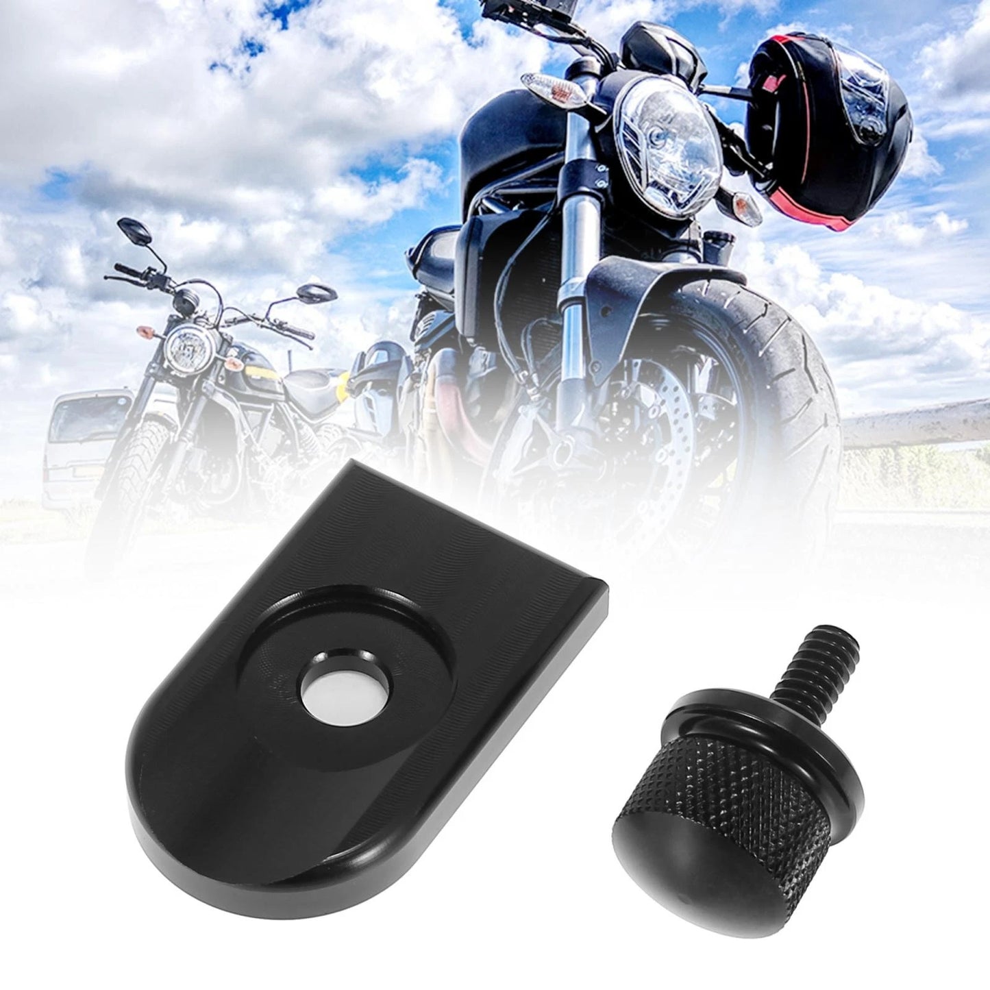 Seat Bolt Tab Screw Mount Knob Cover Kit for Harley Davidson Road King Softail