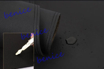 Black Leather Dashboard Cover Dash Protector Pad Mat for Volvo XC60 (2018–2023)
