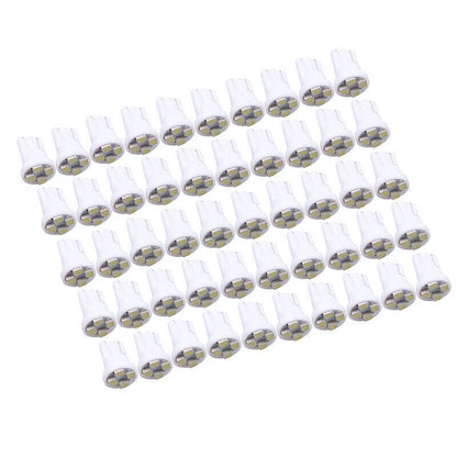 50 x T10 Wedge 4 SMD LED Brake Light Bulbs for AC 1210 158 192 168 194 White
