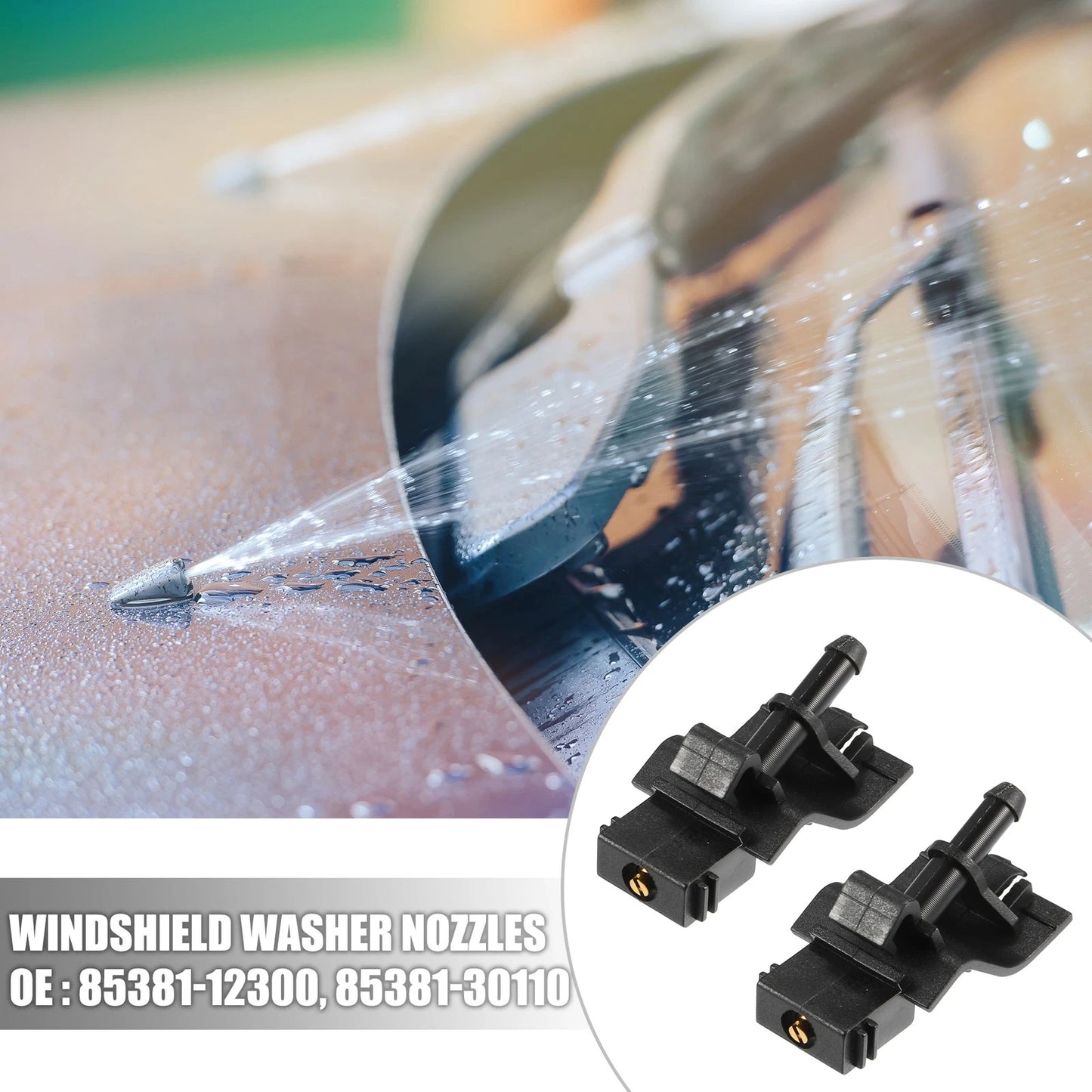 4 x Windshield Washer Nozzle Kit for Toyota for Scion for Lexus