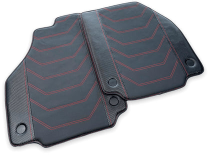 AutoWin Leather Floor Mats for Ferrari 488 Pista Spider (2019-2023)