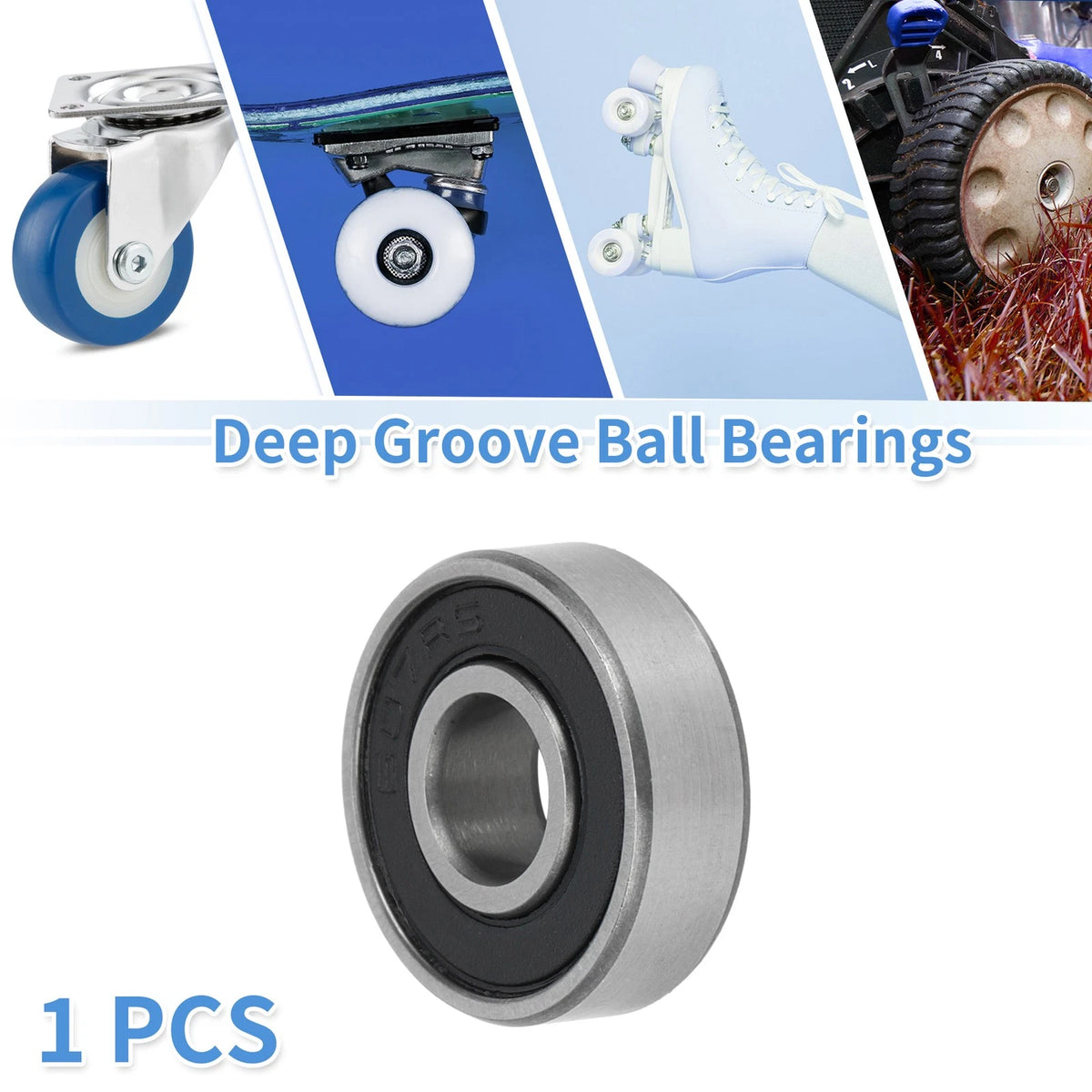 7x19x6mm Deep Groove Ball Bearings for Scooter Skateboard Wheel