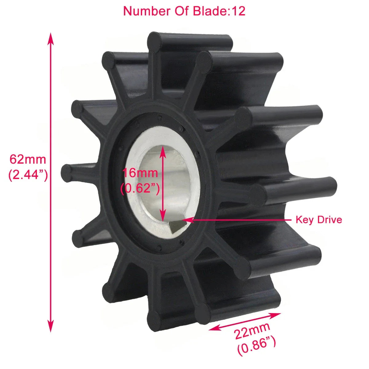 Sea Water Pump Impeller Kit for Sherwood G905/G906/G907/G908/G910P