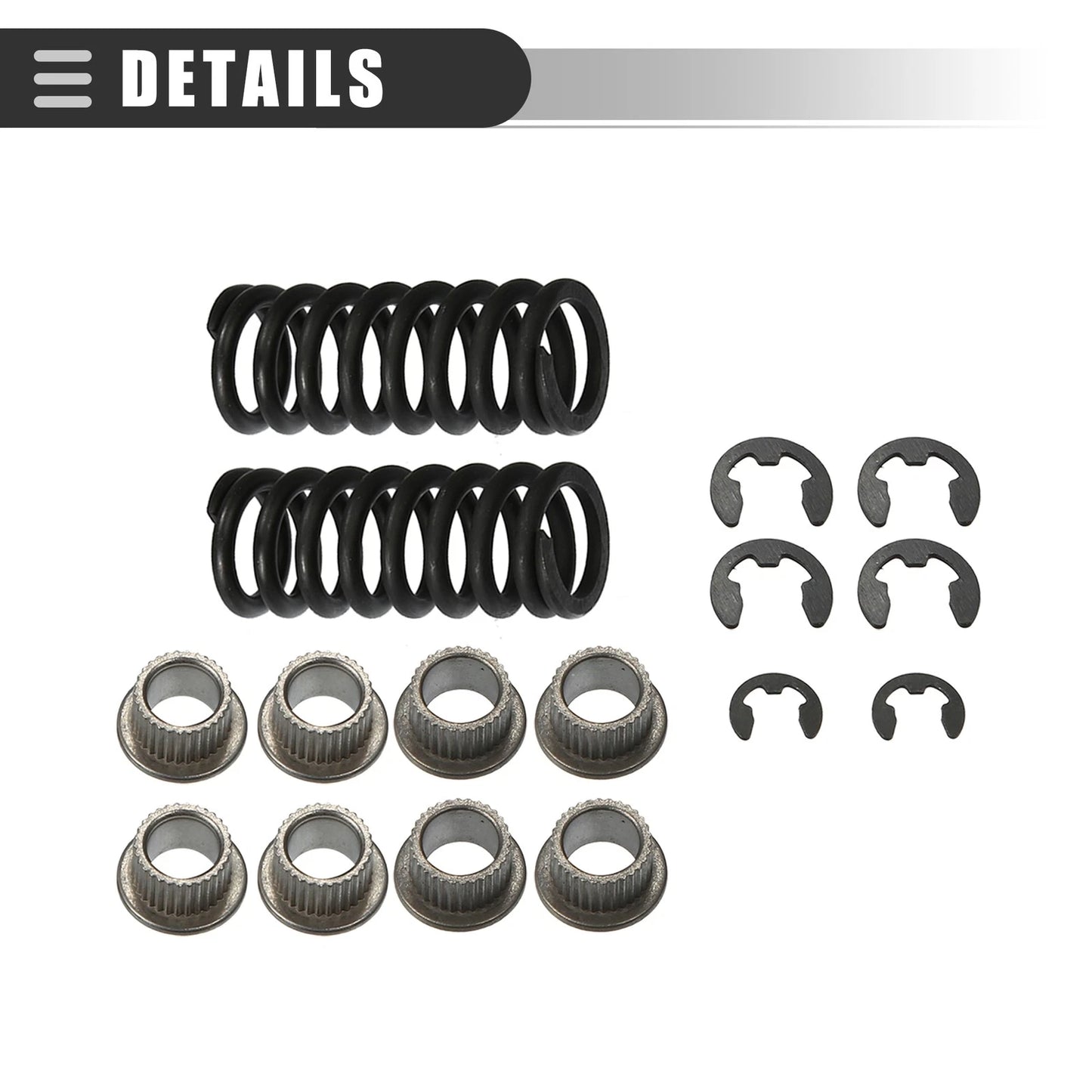 1 x Door Hinge Bushing Kit for Chevrolet Silver Tone Black