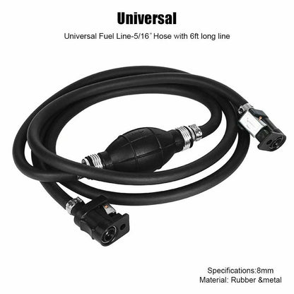 5/16" Marine Outboard Fuel Hose Assembly w/ Primer Bulb for OMC/Mercury