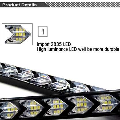9LED Amber/Red LED Flowing Strip Lamp for Car Turn Signal Light