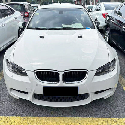 2 x Gloss Black Headlight Eyelid Trims for BMW E90 E92 E93 M3 (2007-2013)