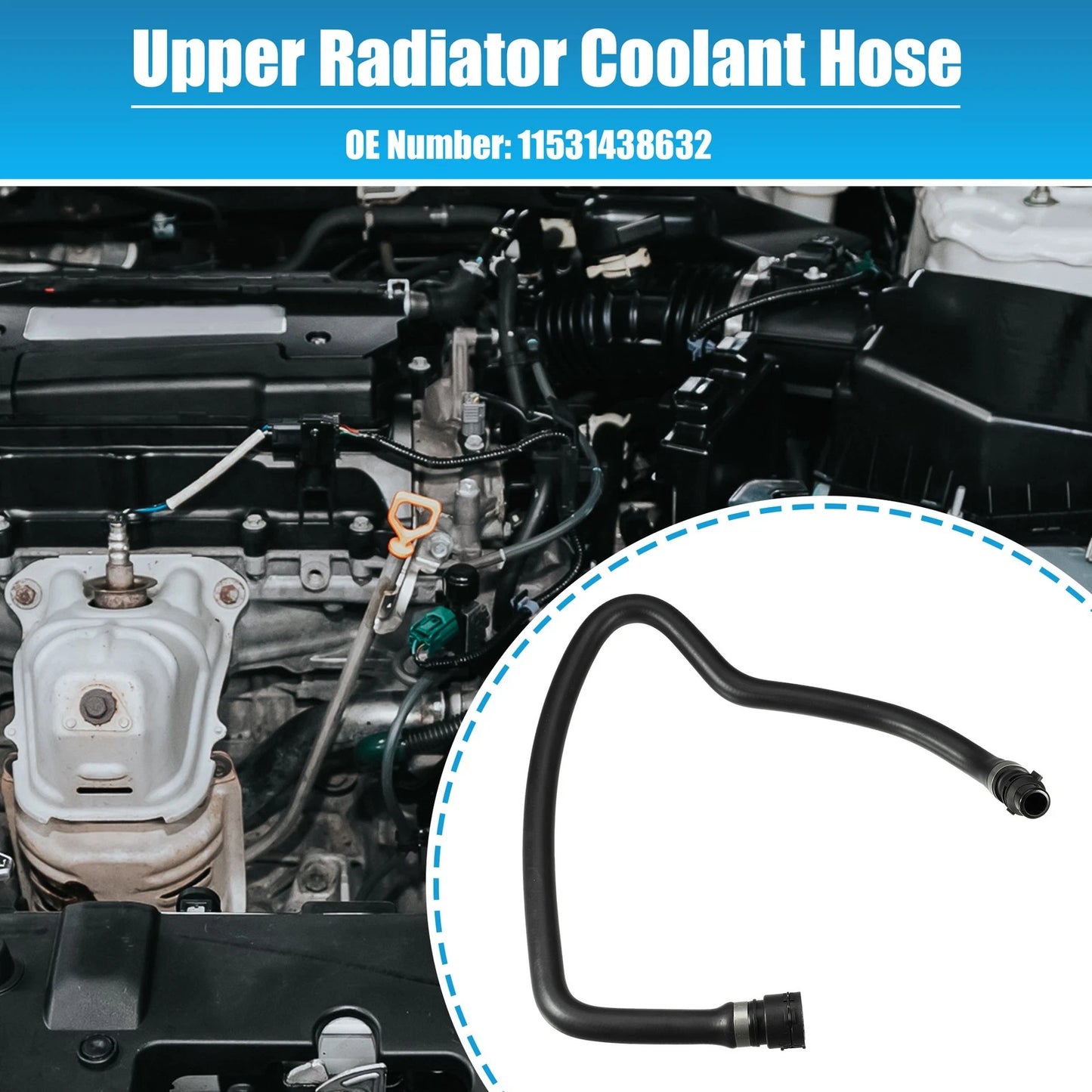 Upper Radiator Coolant Hose for BMW 525i 528i 530i (2001-2003)