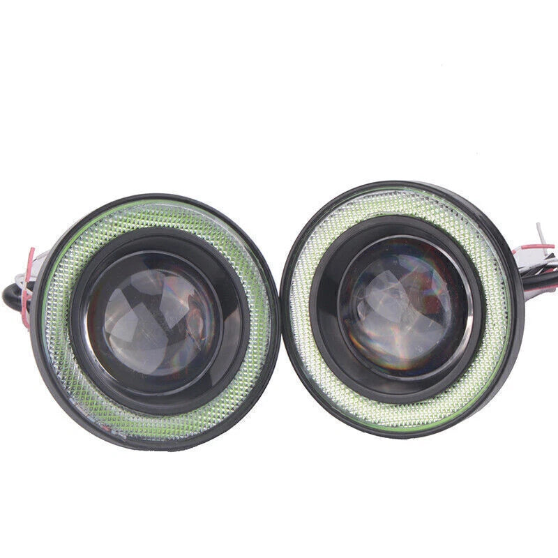 2 x 3.5" Round Projector LED DRL Halo Angel Eyes Fog Lights for Universal