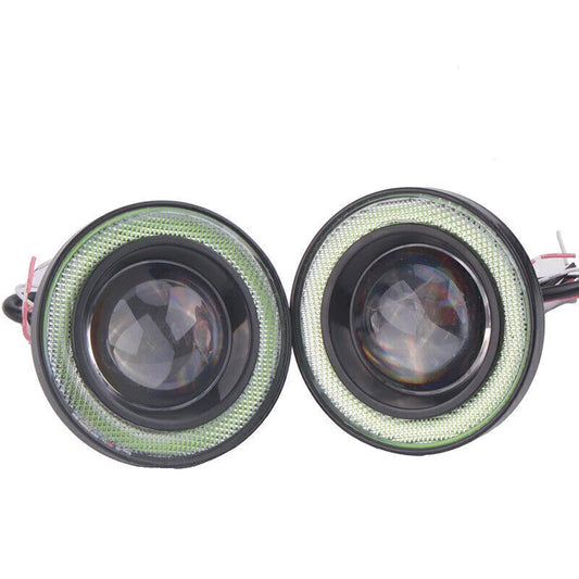 2 x 3.5" Round Projector LED DRL Halo Angel Eyes Fog Lights for Universal