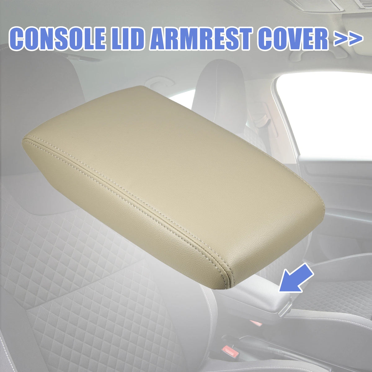 Car Center Console Lid Armrest Cover for Toyota Highlander (2014-2019)