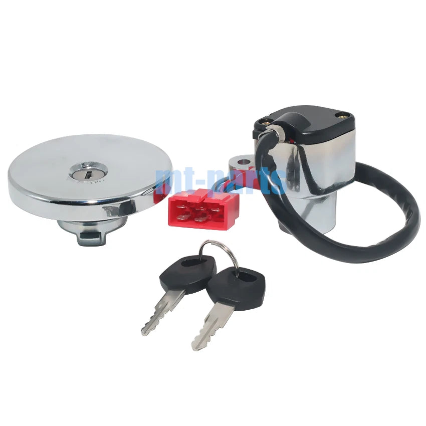 Fuel Gas Cap & Ignition Key Switch Lock for Kawasaki VN400 Vulcan (1996-2003)