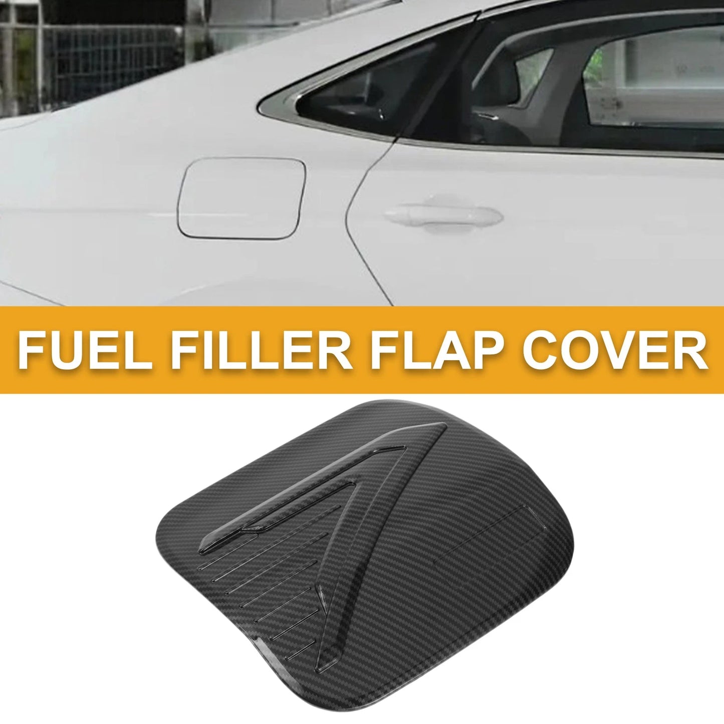 Fuel Tank Door Cap for Toyota Corolla Cross Carbon Fiber Black (2022-2023)