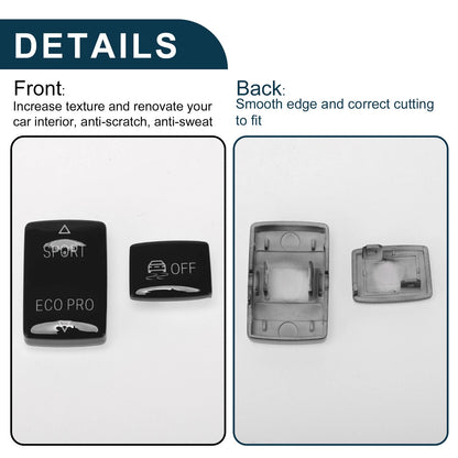 SPORT ECOPRO OFF Button Cover  for BMW 1 2 3 4 Series Black
