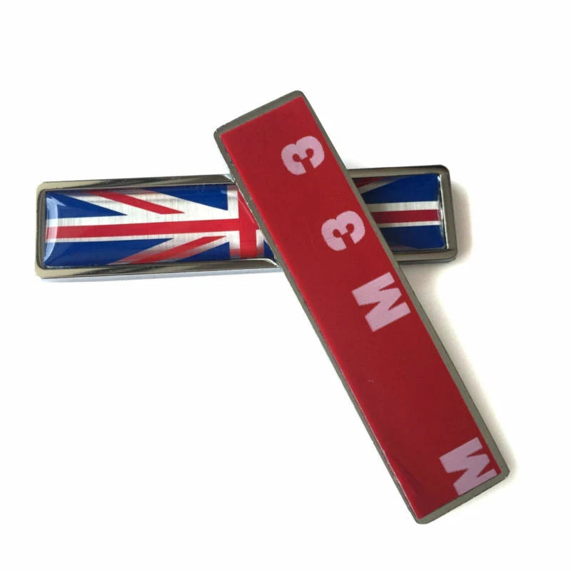 Stainless Metal Union Jack Car Side Fender Sticker Emblem fit for Range Rover