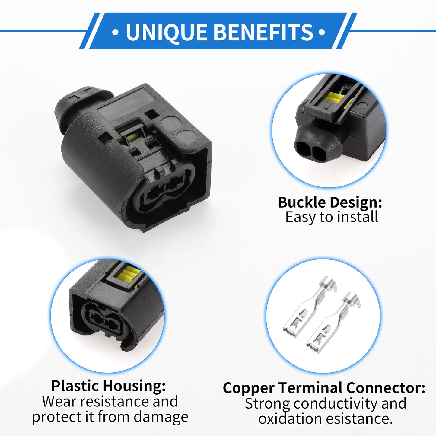 2 x Pin Car Wiring Harness Connector Plug for BMW