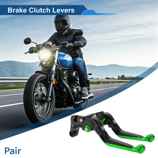Lever / Adjustable Short/Long Brake Clutch Lever for Yamaha YZF R1 Black Green