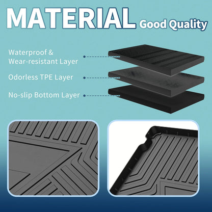 Flat Face Cargo Liner Rear Trunk Mat for Ford Escape (2020-2024) 1 Pc