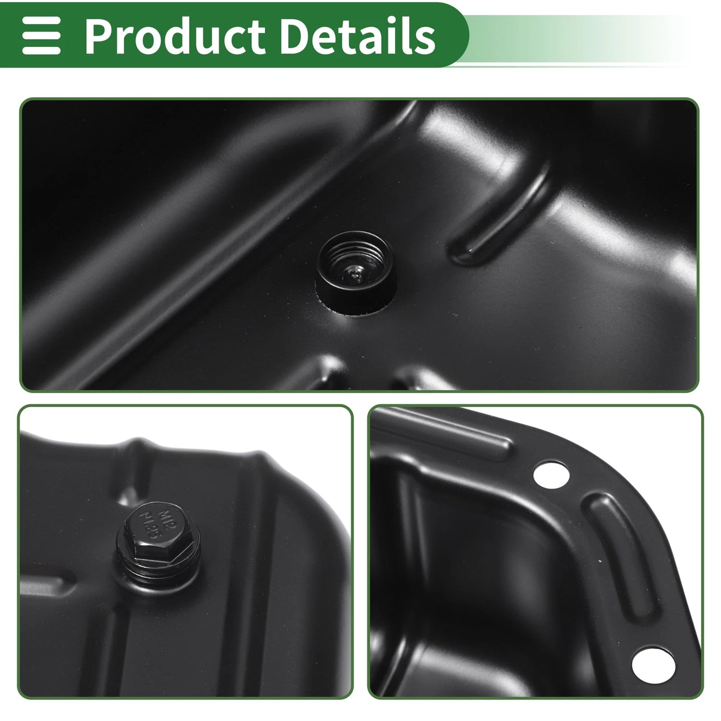 Engine Oil Pan for Dodge Ram 1500 (1996 - 2001) Iron Black