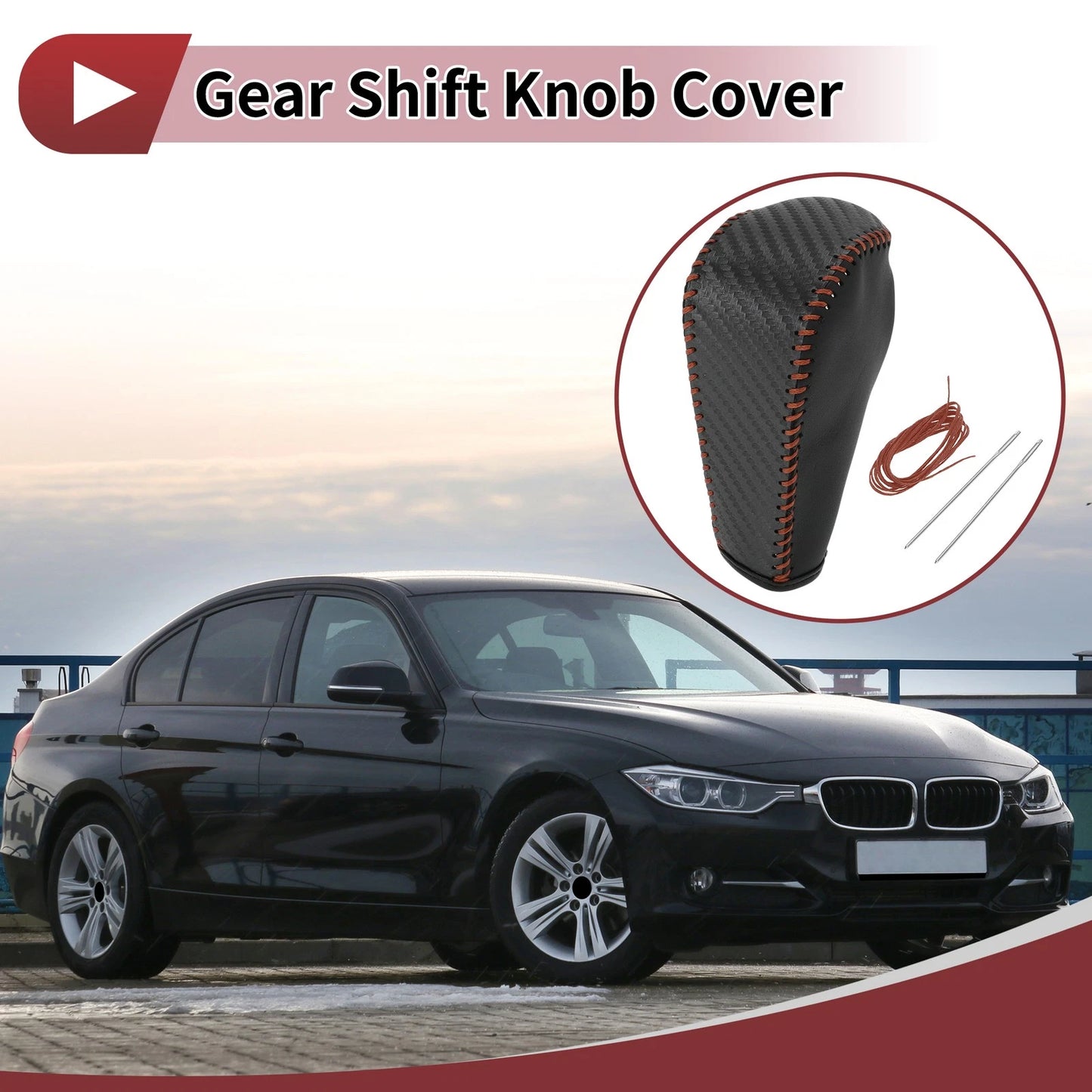 Car Gear Shift Knob Cover 1 Pc for BMW 3 Series E90 (2007-2013)