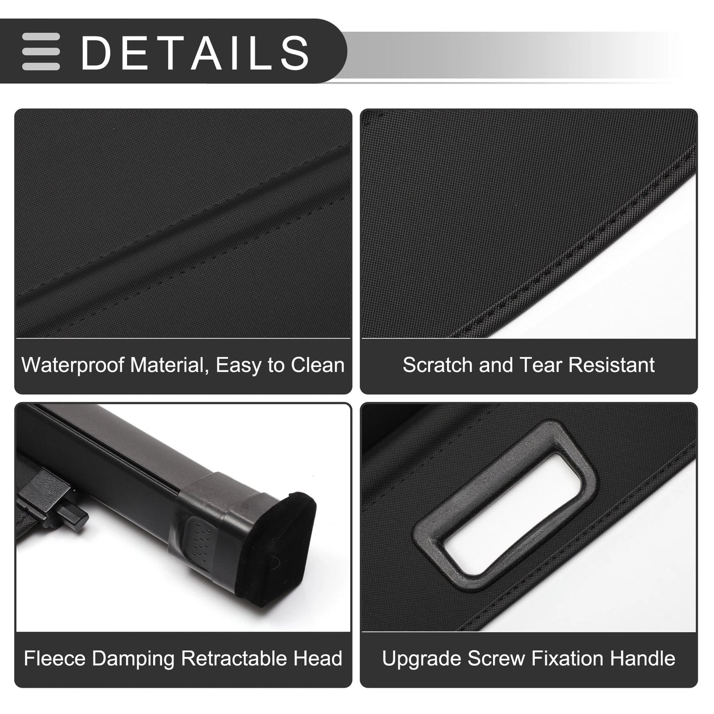 Retractable Cargo Cover for Mazda CX-90 2024 Trunk Parcel Shelf Black