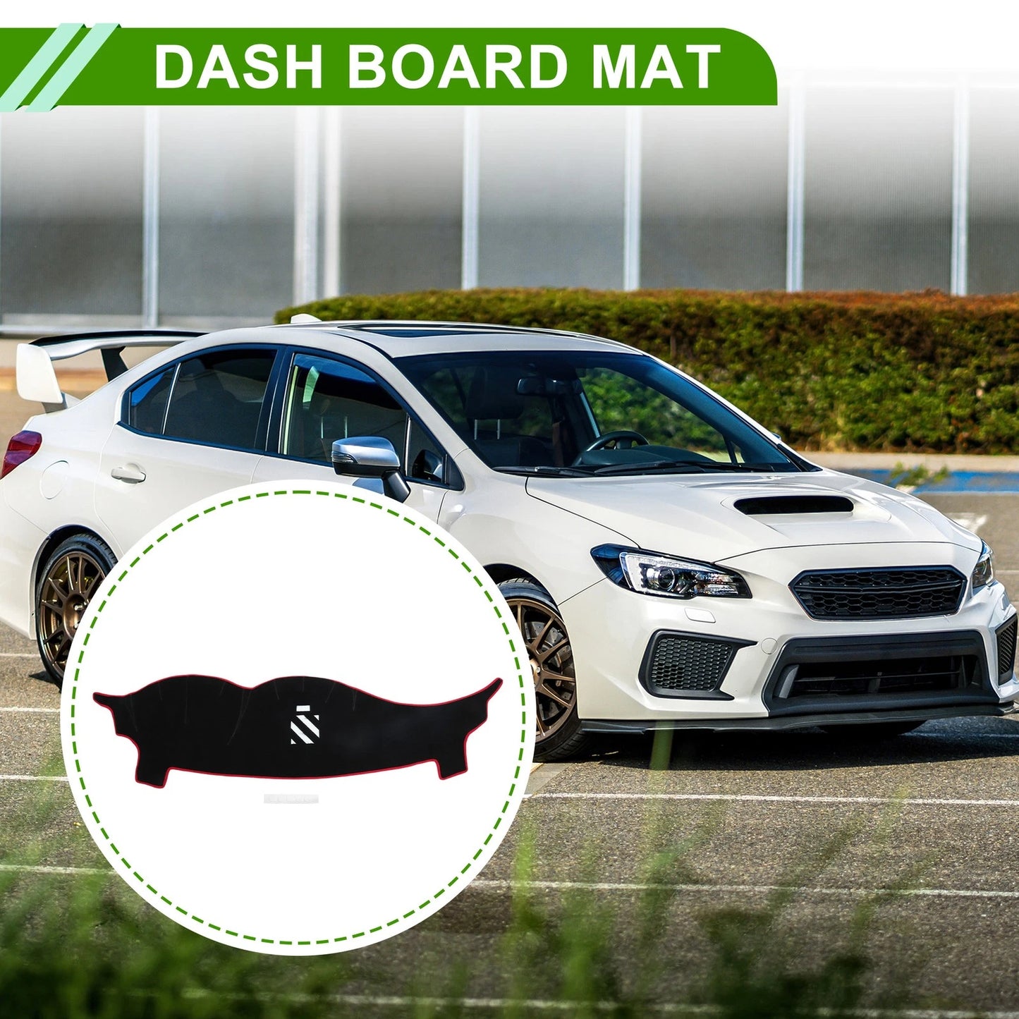 Dashboard Dash Cover Mat for Infiniti EX25 Sticker Black Red 1 Set (2013-2015)