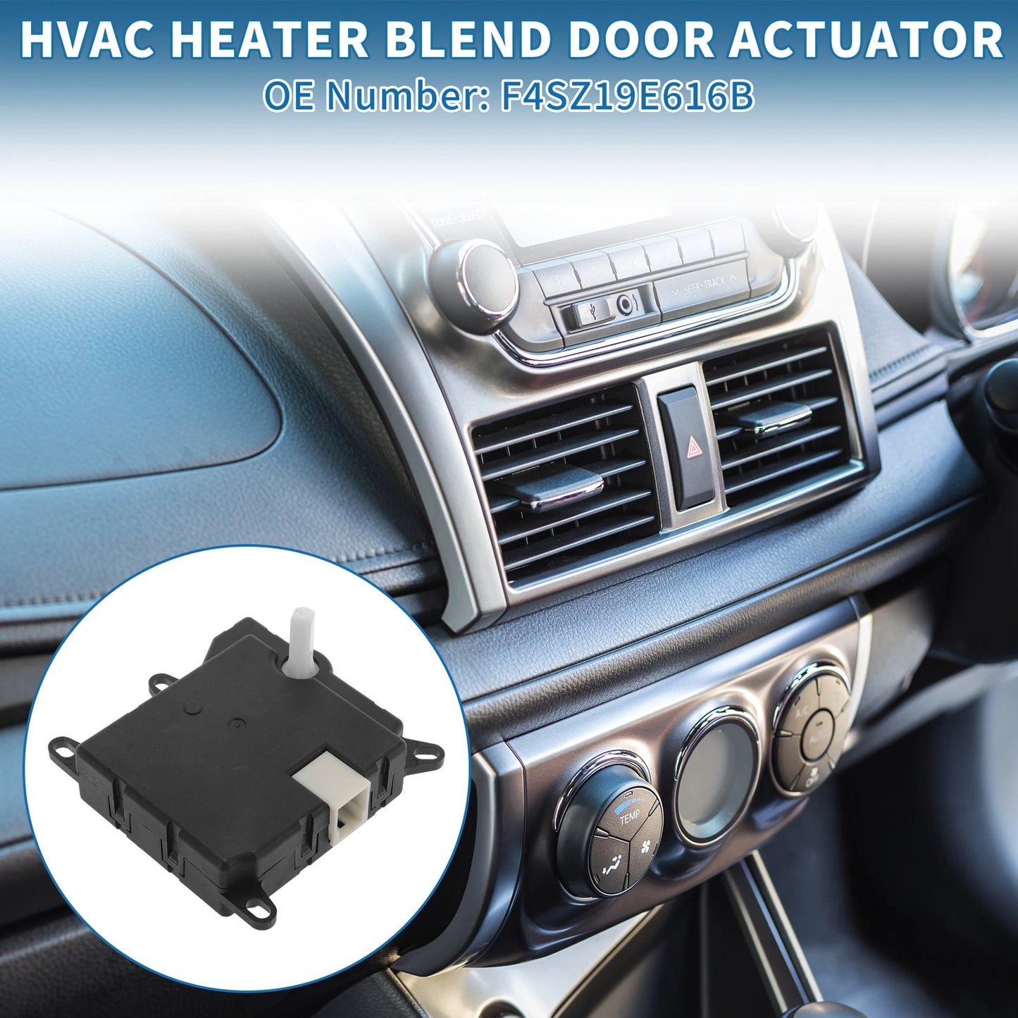 HVAC Heater Blend Door Control Actuator for Ford A9513 (1998)