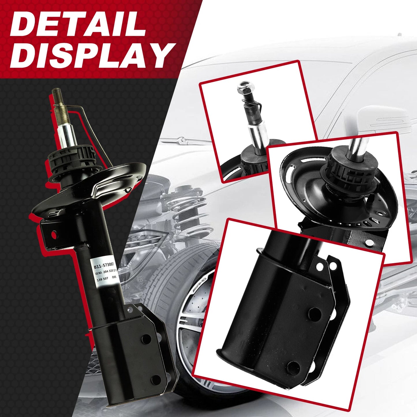 2 x Front Shock Absorbers for Mercedes GLK X204 (2008-2015)