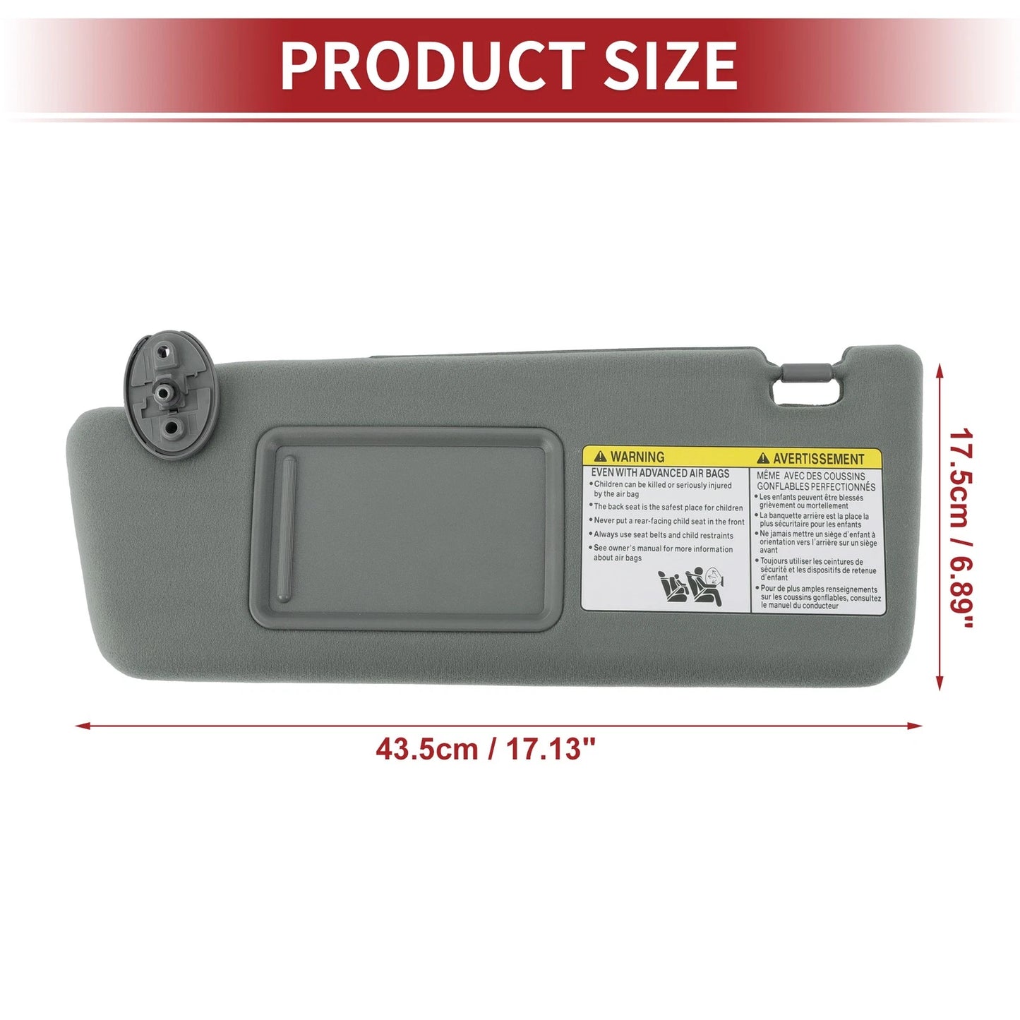 Left Car Sun Visor with Mirror for Toyota Tacoma (2005-2011)