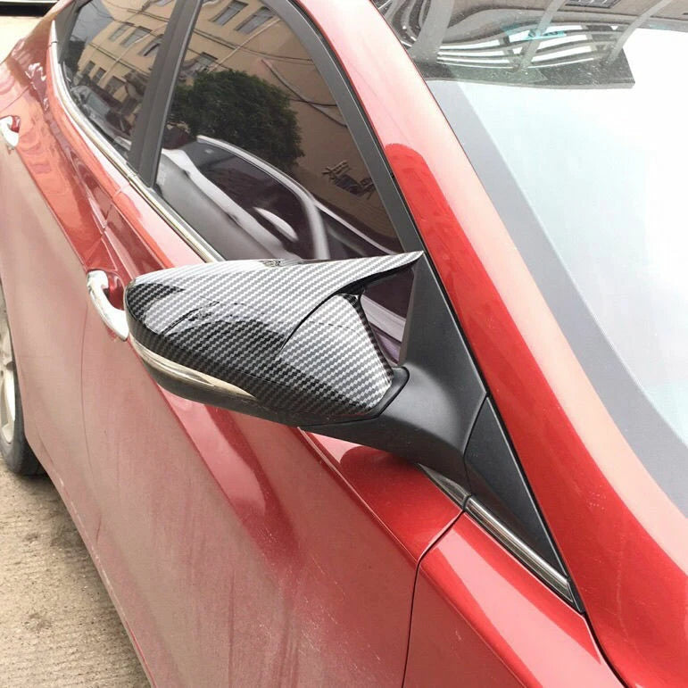 OX Horn Mirror Cover Carbon Fiber Trim for Hyundai Veloster (2012–2017)