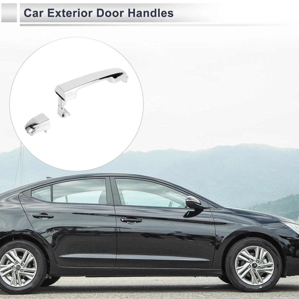 Front Left & Right Car Exterior Door Handles for Hyundai Elantra (2007-2012)