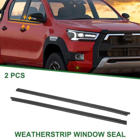 2 x Front Left & Right Weatherstrip Window Seals for Toyota Hilux Vigo (2005-2014)