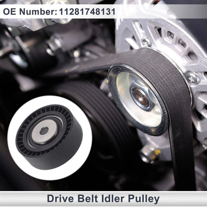 Drive Belt Idler Pulley for BMW Series 3 (1994-2006) Black 1 Pcs
