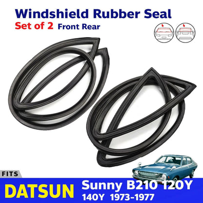 Windshield Rubber Weatherstrip Front Rear Fits Datsun Sunny B210 120Y 4D Sedan