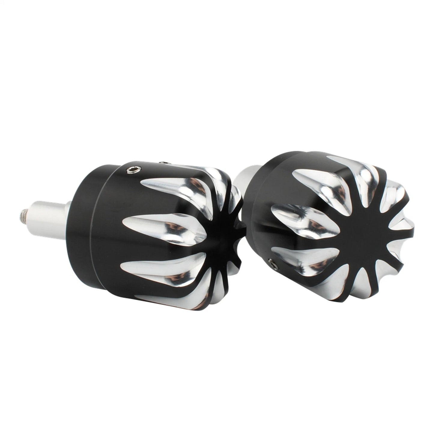 2 x Black White Front Wheel Axle Nut Cap Covers for BMW RnineT (2017-2022)