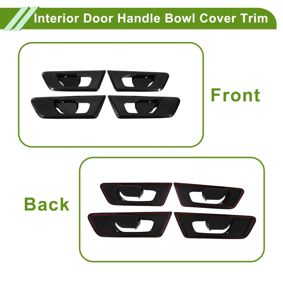 4 x Interior Door Handle Bowl Cover Trim for Honda CR-V (2017-2022)