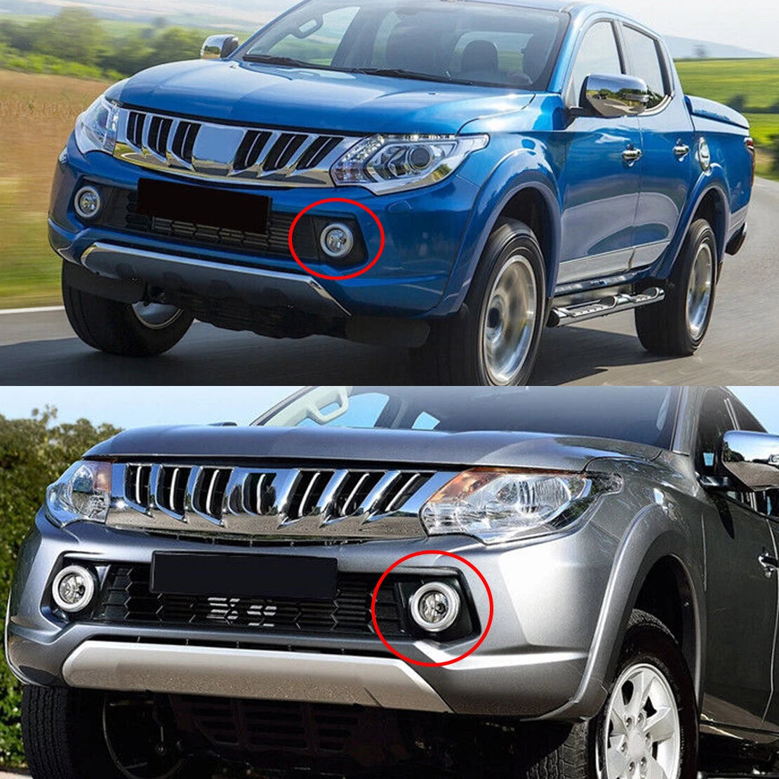 Front Left Fog Light Bezel Cover for Mitsubishi L200 Triton (2015-2018)