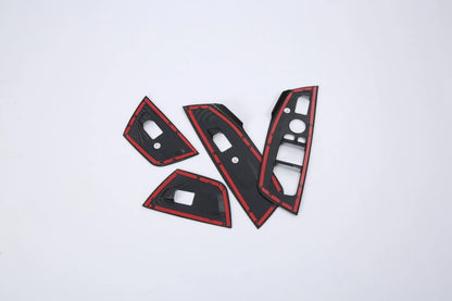 Carbon Fiber Window Lift Switch Cover Trim for BMW X3 2018-2024 (4 x Pieces)