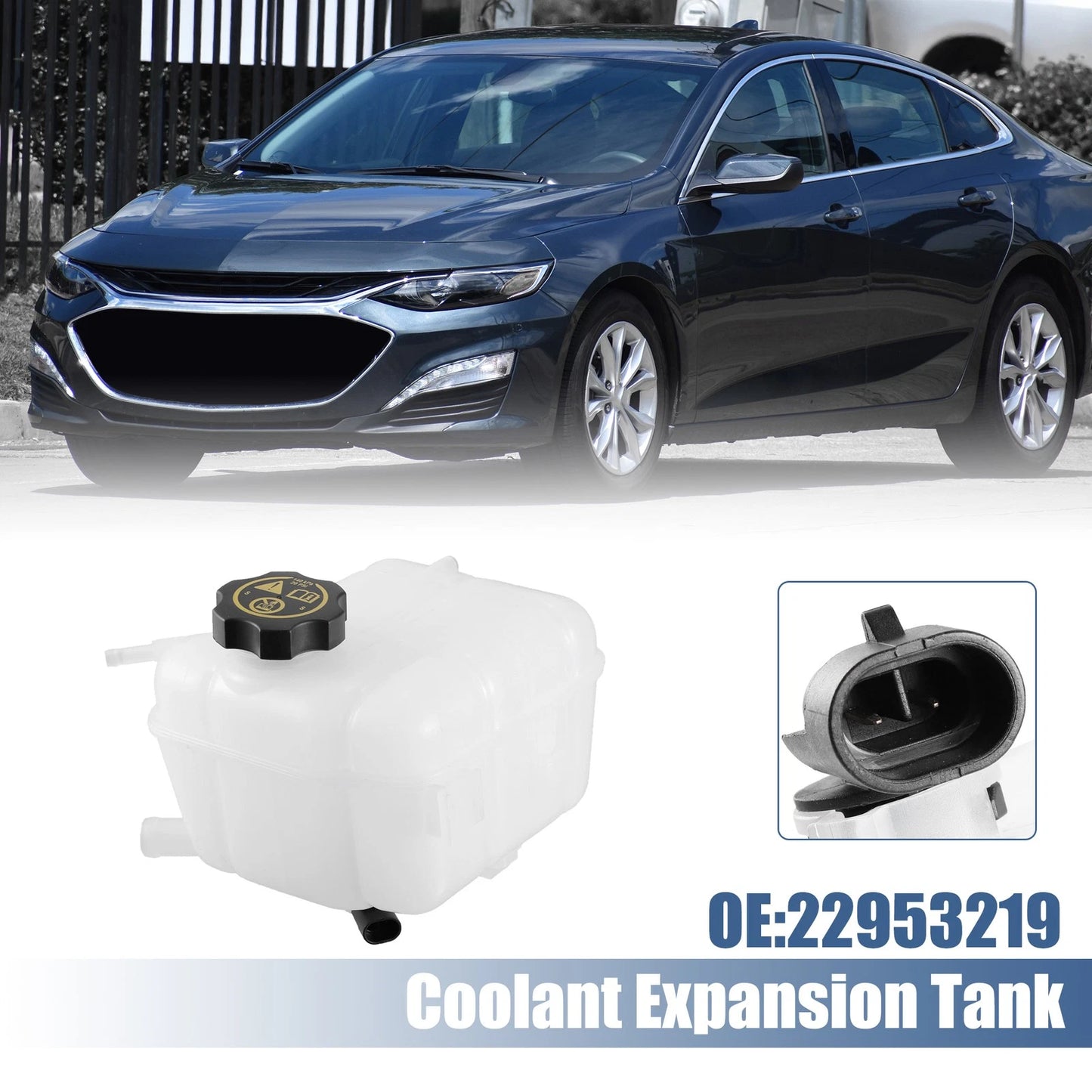 Coolant Radiator Reservoir Tank with Cap and Sensor for Chevrolet