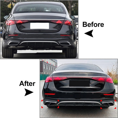 Rear Exhaust Pipe Cover Trim for Mercedes Benz E Class W214 (2024+) Black