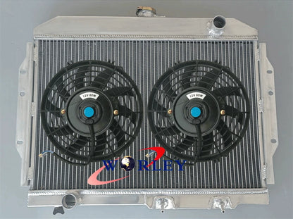 Aluminum Radiator & Fans for AMC AMX Ambassador Gremlin Javelin V8 (58-74)