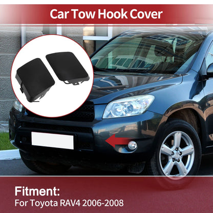 Front Car Tow Hook Cover Cap 1 Pair for Toyota RAV4 (2006–2008)