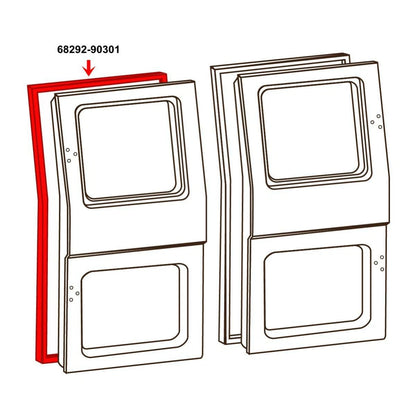Swing Door Rubber Seals Strip Rear LH Fits Toyota Land Cruiser FJ BJ40 1974-1980